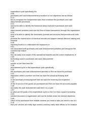 Expenditure Cycle Discussion Docx Expenditure Cycle Specifically The