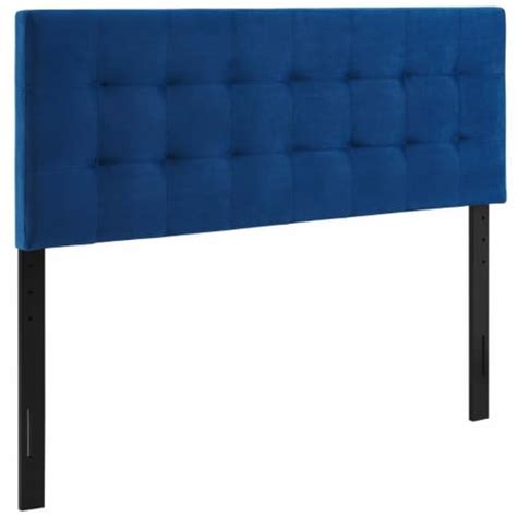 Modway Lily Queen Biscuit Tufted Performance Velvet Headboard Navy 3