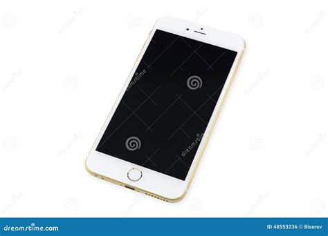 Smart Phone with Black Screen Isolated on White Stock Photo - Image of ...