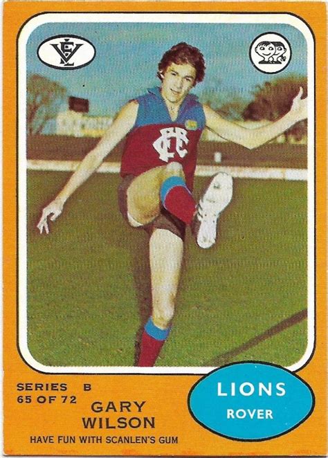 B Vfl Scanlens Gary Wilson Fitzroy Apt Collectables