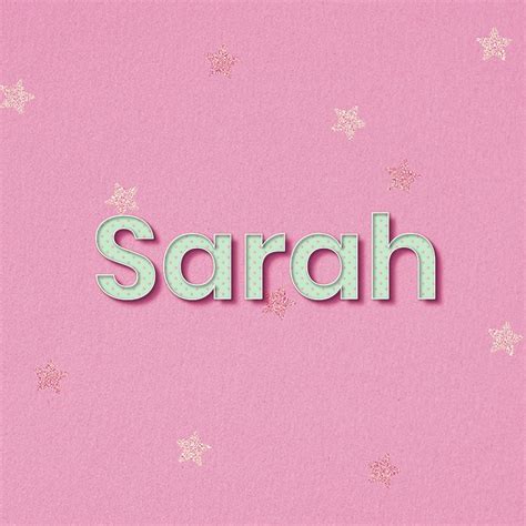 Sarah Name Wallpaper In Glitter