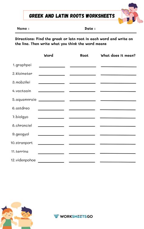 Greek And Latin Roots Worksheets WorksheetsGO