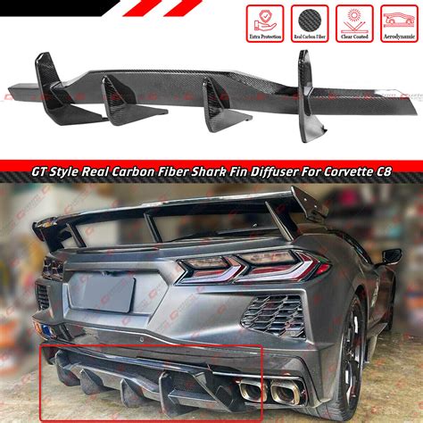 For Corvette C Z Stg Add On Real Carbon Fiber Rear Bumper