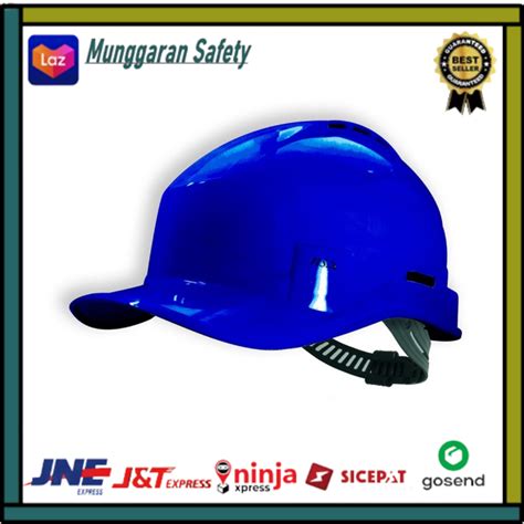 Helm NSA Vented Safety Helmet Proyek Biru Inner Fastrack Tali Dagu