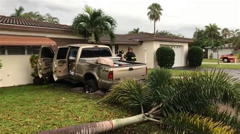 Driver Transported After Crashing Truck Into Deerfield Beach Home