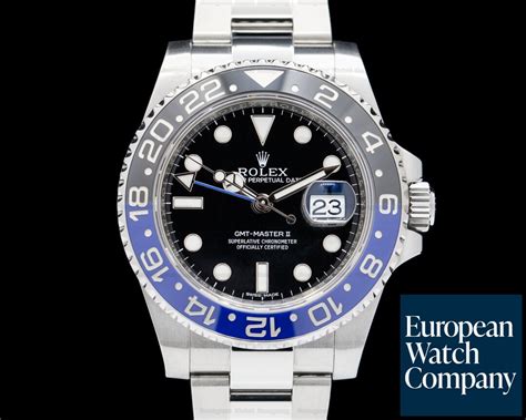 Rolex 116710blnr Gmt Master Ii 116710 Ceramic Batman Ss 46283 European Watch Co