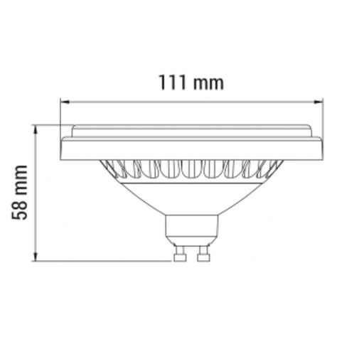 Żarówka Economy Led Kryształowa Es111 Gu10 12w 4000k Kąt 30st