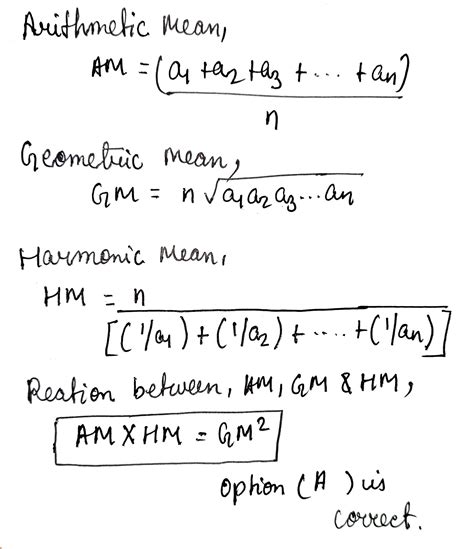 The Relation Between A M G M And H M Is