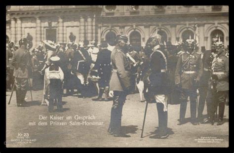 Germany WWI Kaiser Wilhelm II Prince Salm Horstmar Portrait Real Photo