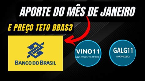 Aporte Do M S De Janeiro O Que Comprei Fundos Imobili Rios E A Es