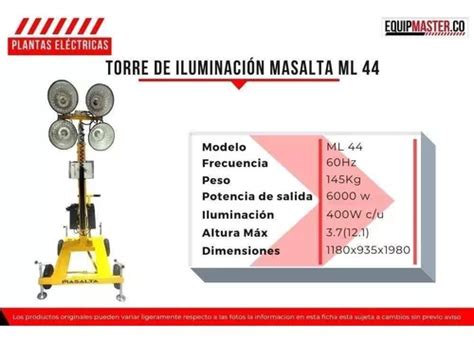 Estructura Torre De Iluminaci N Masalta Lamparas De W En Venta En