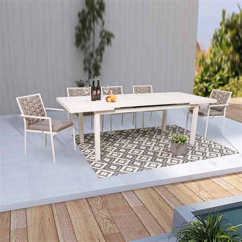 Modern White Extendable Outdoor Dining Set from China manufacturer - Darwin