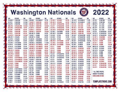 Nationals 2025 Schedule Printable Cristina R Sturgeon