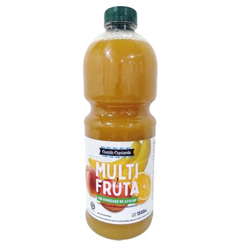 Jugo Multifrutas Con Stevia Cuarto Creciente X Lt