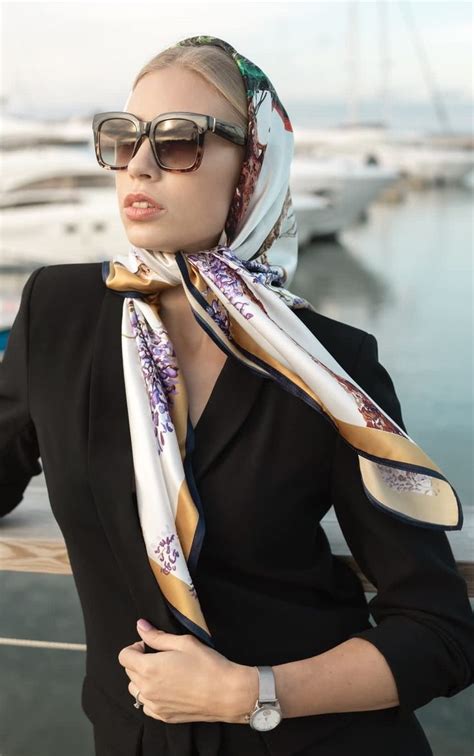 Pin By Silkscarf Dreamer On T Cher Head Scarf Styles Beautiful Silk