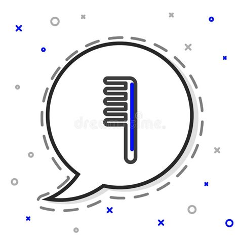 Line Hairbrush Icon Isolated On White Background Comb Hair Sign