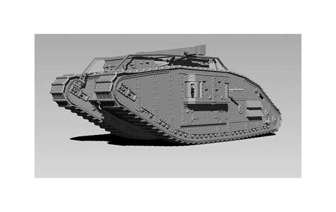 British Mark V Female Heavy Tank Model Kit 3D Printed at 1/72th 1/56 ...