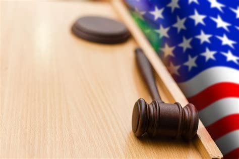 Premium Photo Gavel And Usa Flag Justice