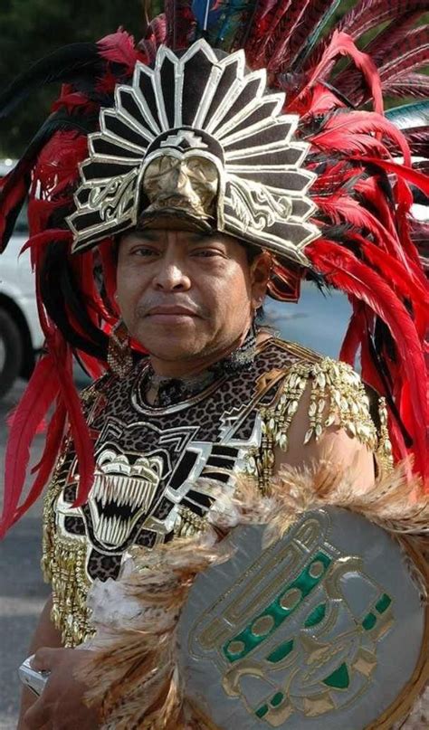 Aztec Dance Chief Leader Mexican Culture Danza Azteca Guadalupana