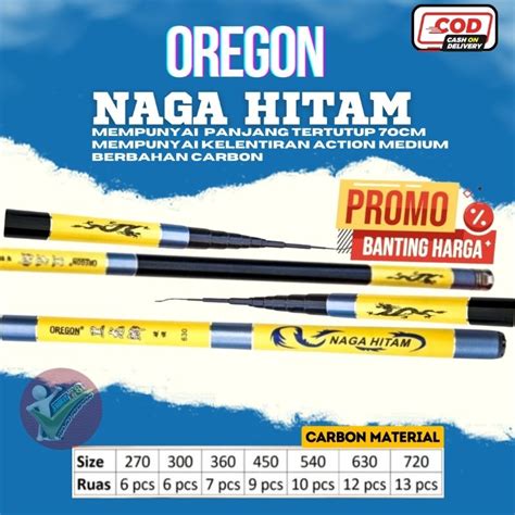 Jual Joran Tegek Oregon Naga Hitam Cm Bahan Carbon