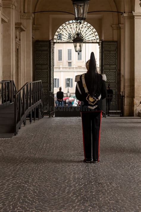 The Guard At The Entrance Of The Quirinale Building Seat Of The