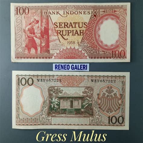 Jual Gress Asli Mulus Rupiah Tahun Rp Seri Pekerja Tangan Uang