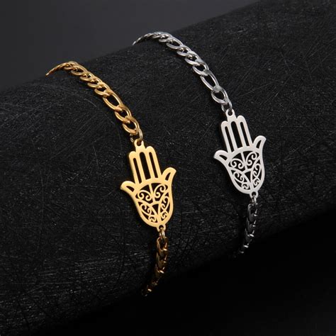 Skyrim amuleto de la mano de Fátima Hamsa para mujer pulsera de Color