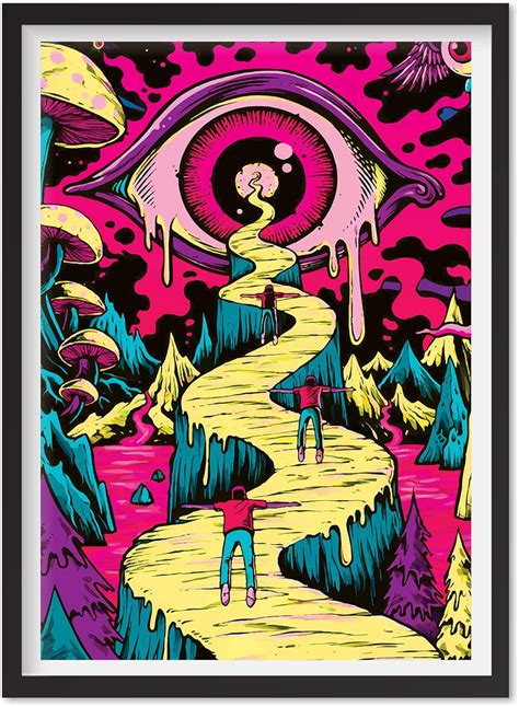 Trippy Eye Poster Blacklight Posters Trippy Trippy Poster Black