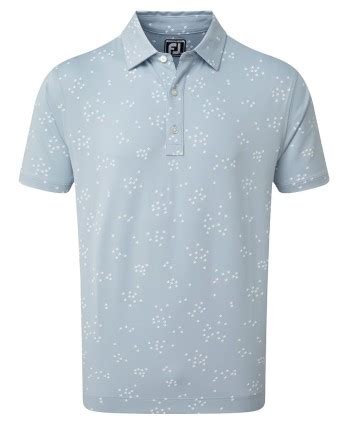 FootJoy Mens Smooth Pique FJ Print Polo Shirt 2020 GOLFIQ