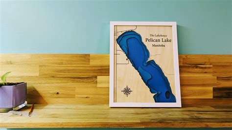 Pelican Lake Northern Region Manitoba Bathymetric Map Erlenmeyer Designs Science Design