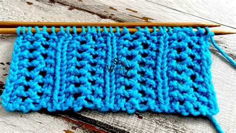 How To Knit The Herringbone Lace Stitch In Two Rows