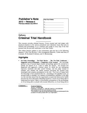 Fillable Online Criminal Trial Handbook Fax Email Print PdfFiller