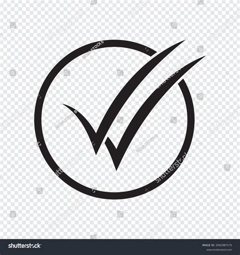 Check Mark Icon Double Checkmark Vector Stock Vector (Royalty Free
