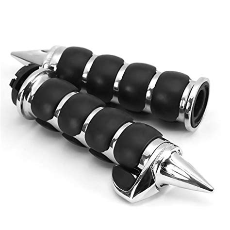 Motorcycle Hand Grips Innoglow Mm Chrome Black Handlebar Grip