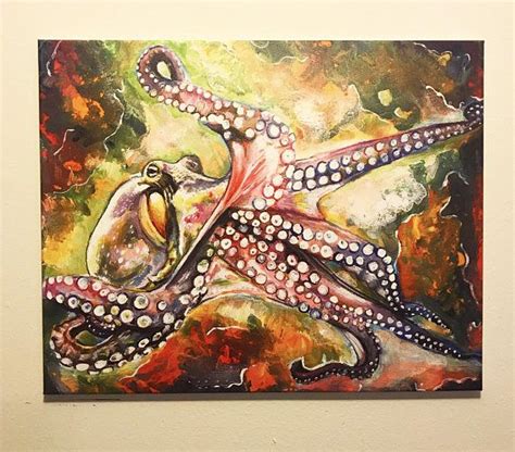 Colorful Octopus Wall Art Acrylic Octopus Painting Octopus - Etsy | Octopus wall art, Octopus ...