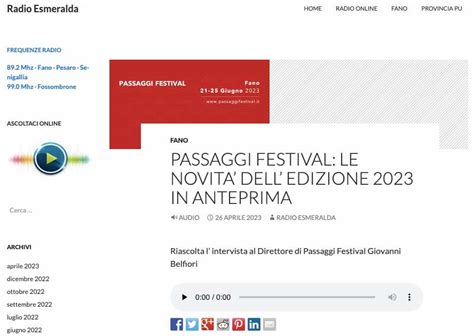 Radio Esmeralda Passaggi Festival Le novità dell edizione 2023 in