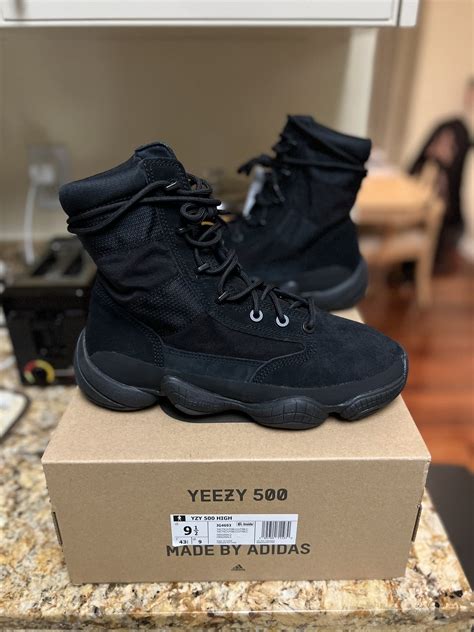 Adidas Adidas Yeezy 500 Tactical Boot Utility Black Mens Confirmed