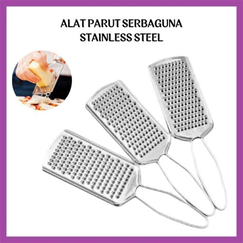 Parutan Keju Stainless Steel Alat Parut Coklat Wortel Buah Sayur Grated