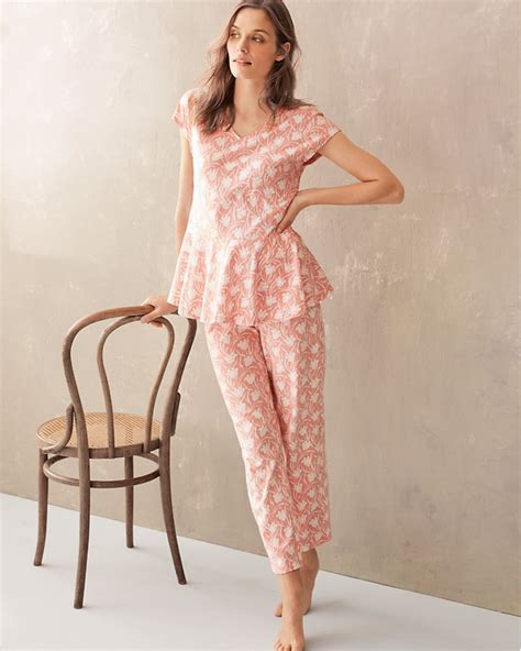 Organic Cotton Peplum Pajamas Garnet Hill