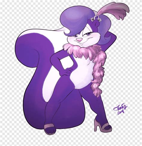 Boa De Plumas Lola Bunny Pep Le Pew Fifi La Fume Pai Boa Roxo