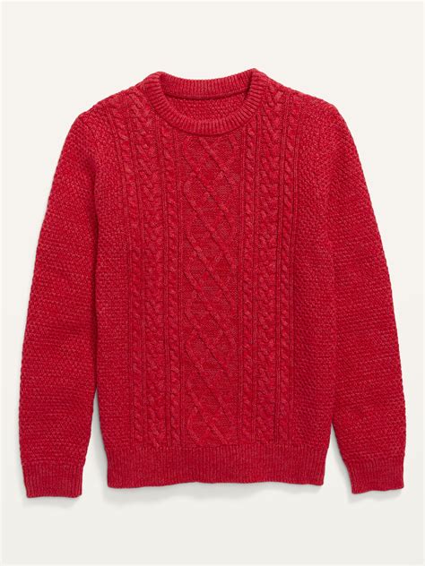 Cable Knit Crew Neck Sweater For Boys Old Navy