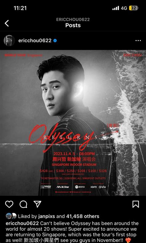 Lf Eric Chou Odyssey Concert Ticket Cat Tickets Vouchers