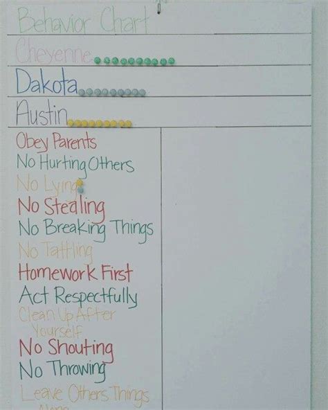 Behavior chart idea