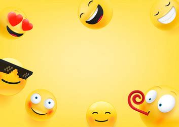 Cartoon Emojis Vector Images Over