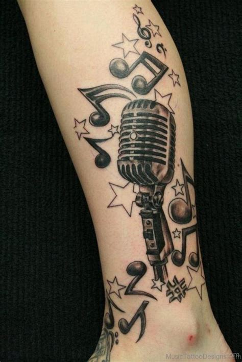 Ravishing Music Tattoos On Ankle