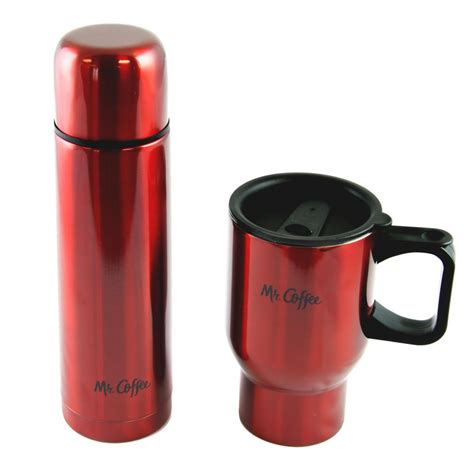 Mr Coffee Javelin 16 Oz Red Double Wall Thermos And Travel Mug T