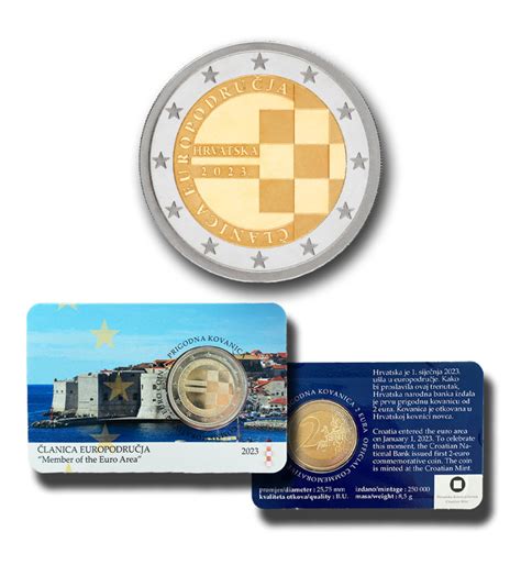 Croatia Member Of Euro Area Euro Coin Card