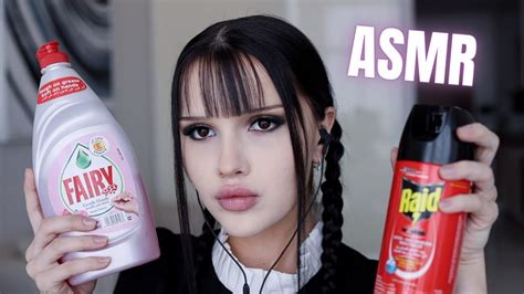 ASMR MIÉRCOLES ADDAMS TE HACE EL SKINCARE ROLEPLAY EN ESPAÑOL YouTube