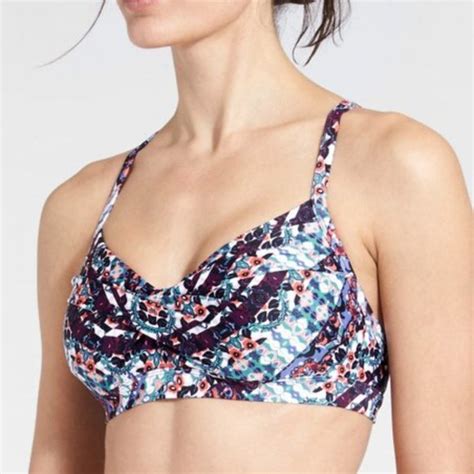 Athleta Swim Athleta Marrakesh Twister Bikini Top Nwt 32d 32dd