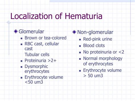 PPT - Differential Diagnosis of Hematuria PowerPoint Presentation - ID ...